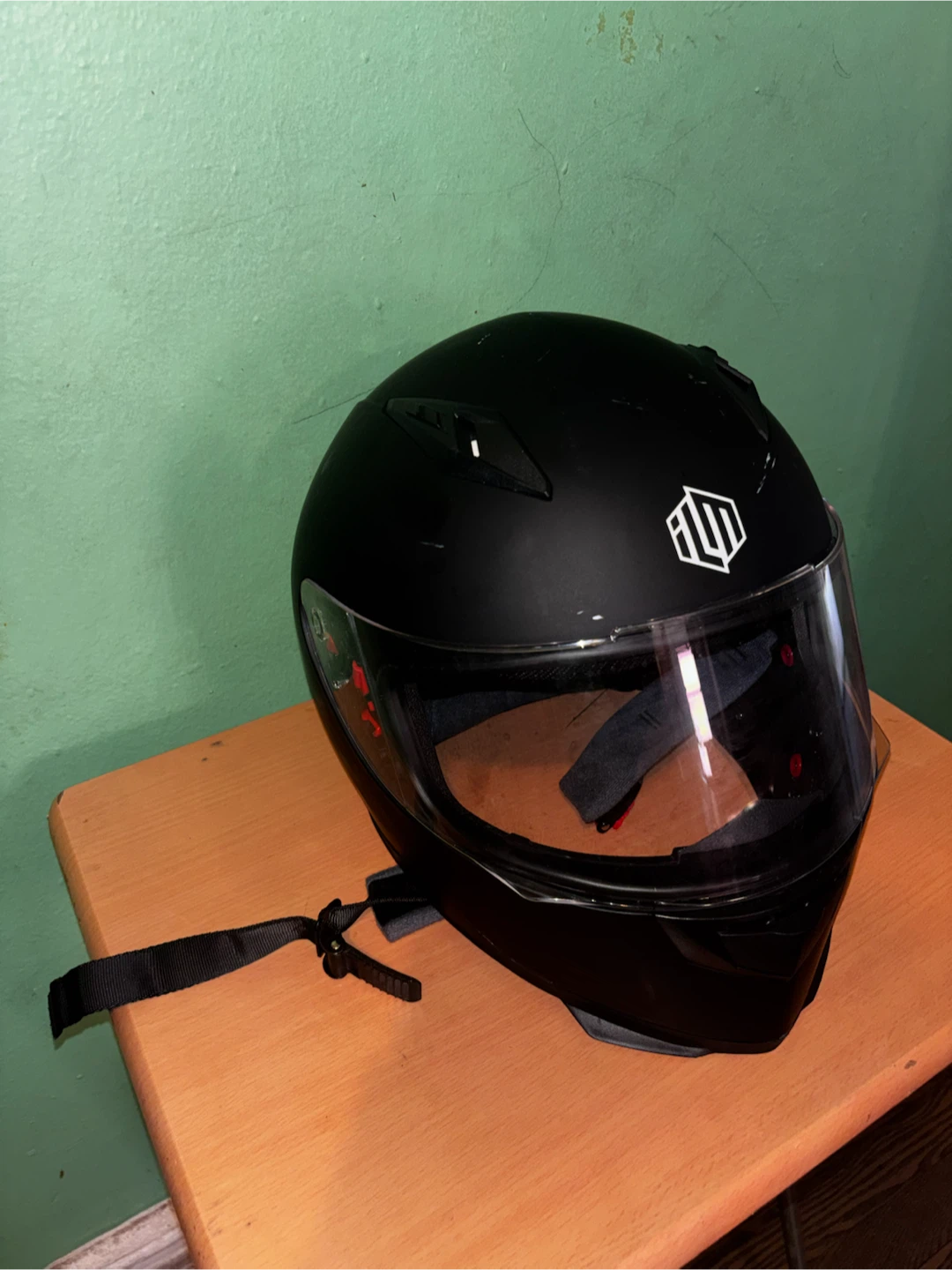Matte Black Full Face Motorcycle Helmet - photo 3