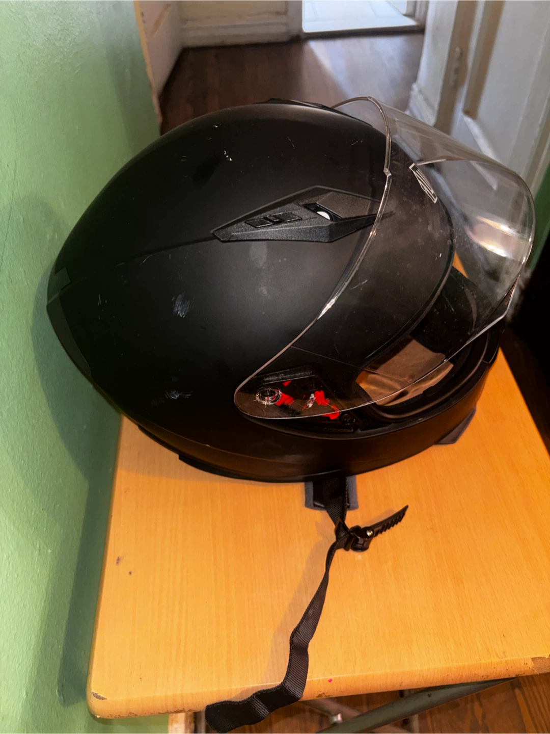 Matte Black Full Face Motorcycle Helmet - photo 4