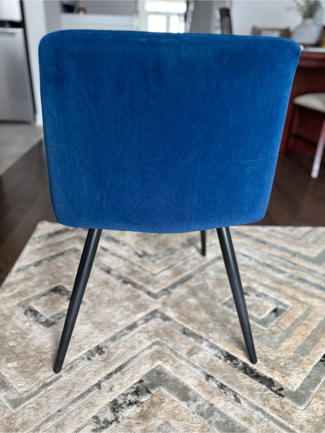 Navy Blue Velvet Armchair - photo 4