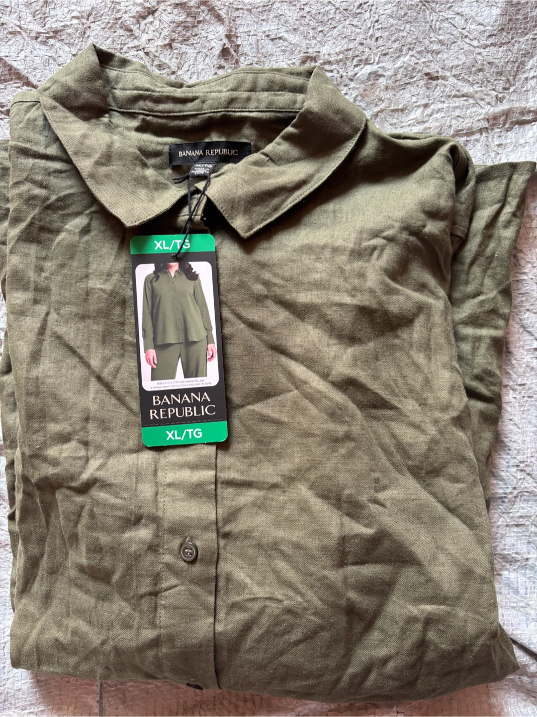 Banana Republic Linen Blend Shirt XL/TG
