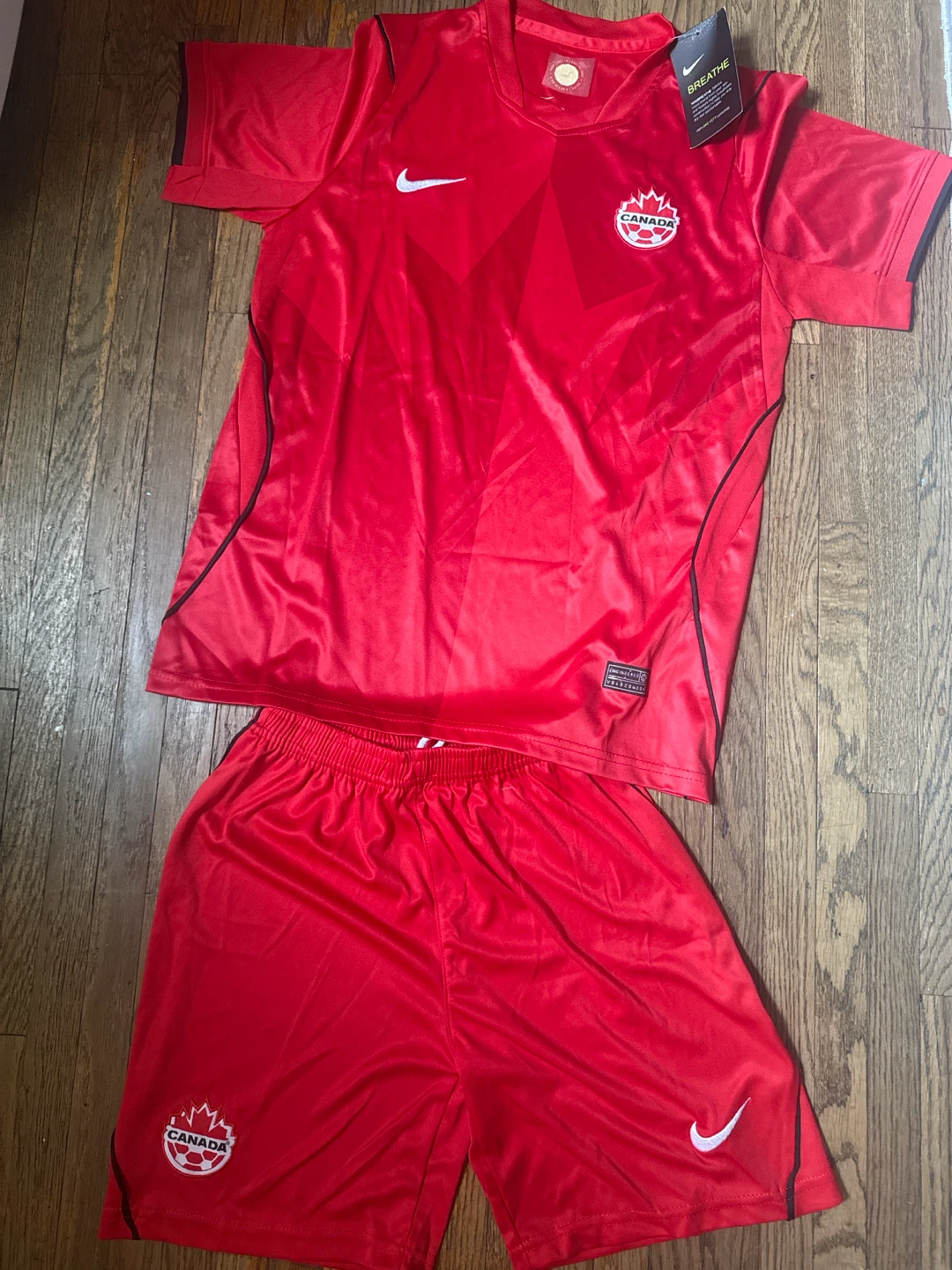 Nike Canada Soccer Jersey and Shorts Set
