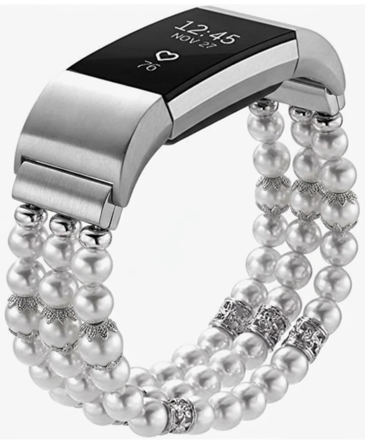 Pearl Beaded Band for Fitbit Charge 2