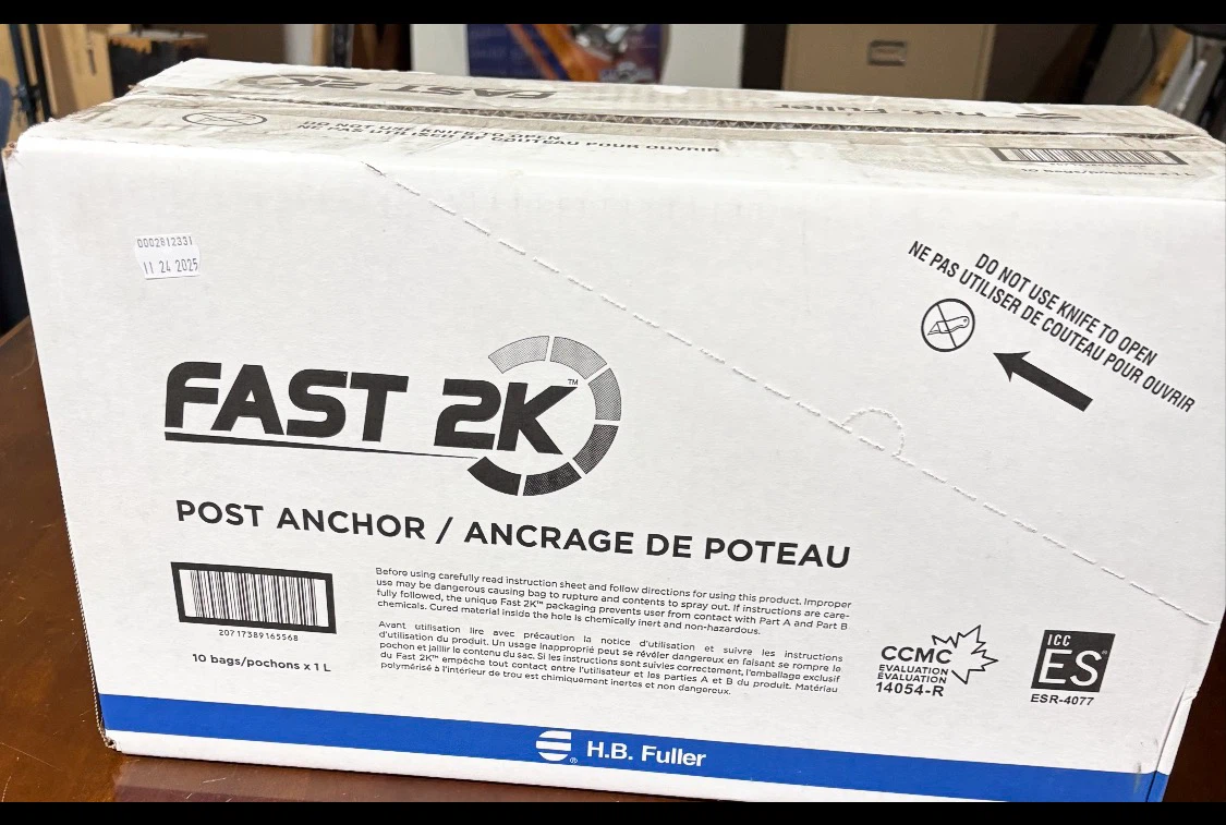 Fast 2K Deck Post Anchor 10 Bags - photo 2