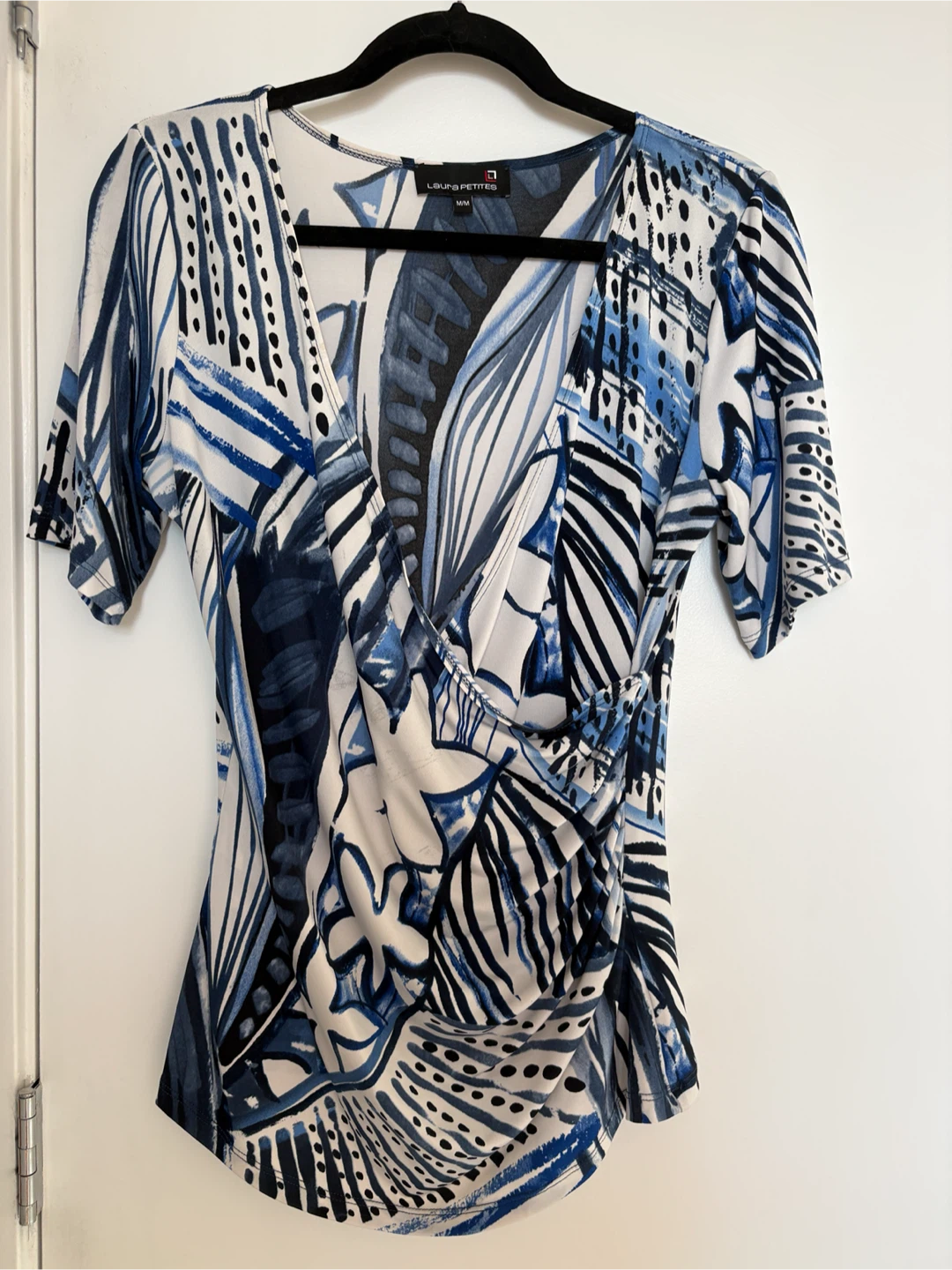 M Laura Petites Faux Wrap Top
