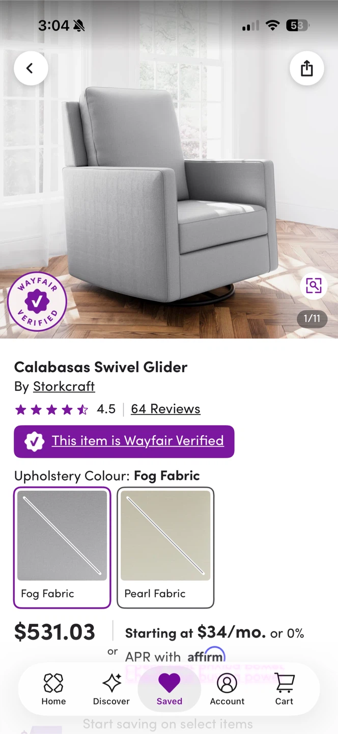 Storkcraft Calabasas Swivel Glider - photo 3
