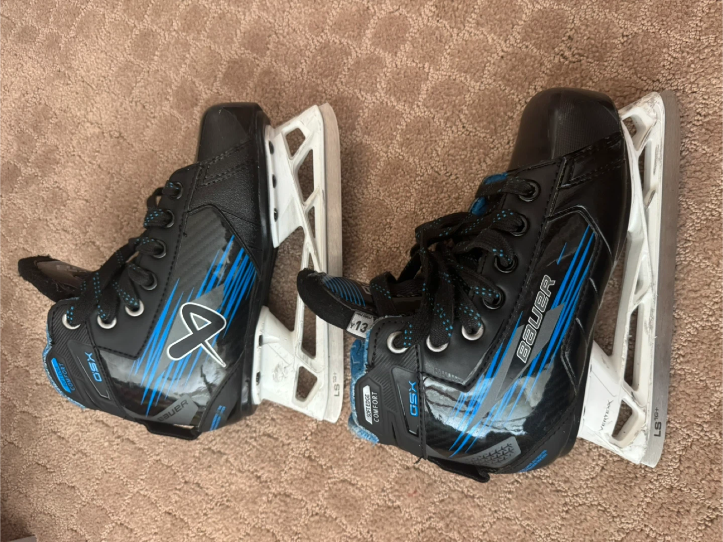 Bauer GSX goalie Ice hockey Skates Youth Size 13.5 - photo 2