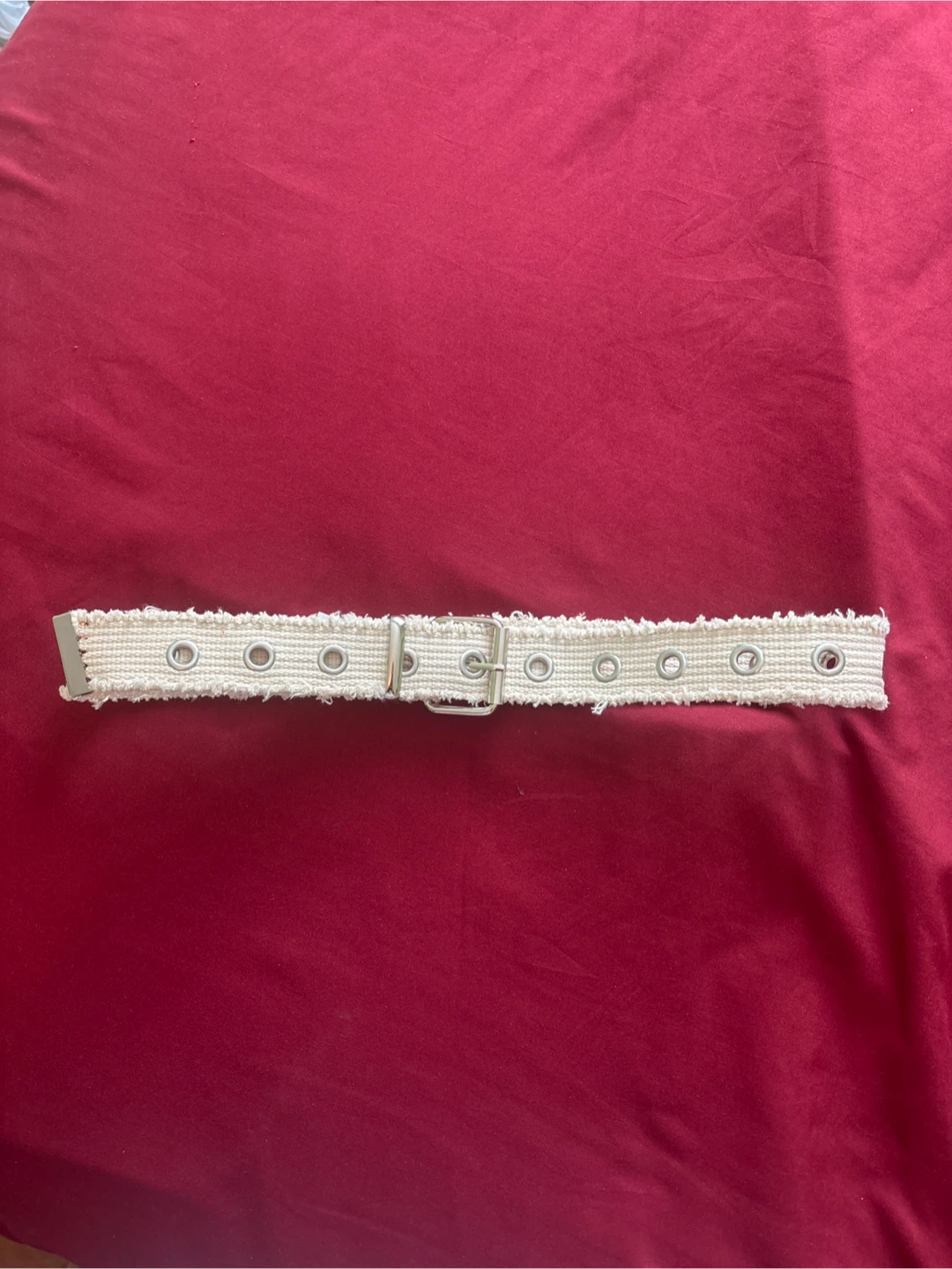 White Grommet Belt