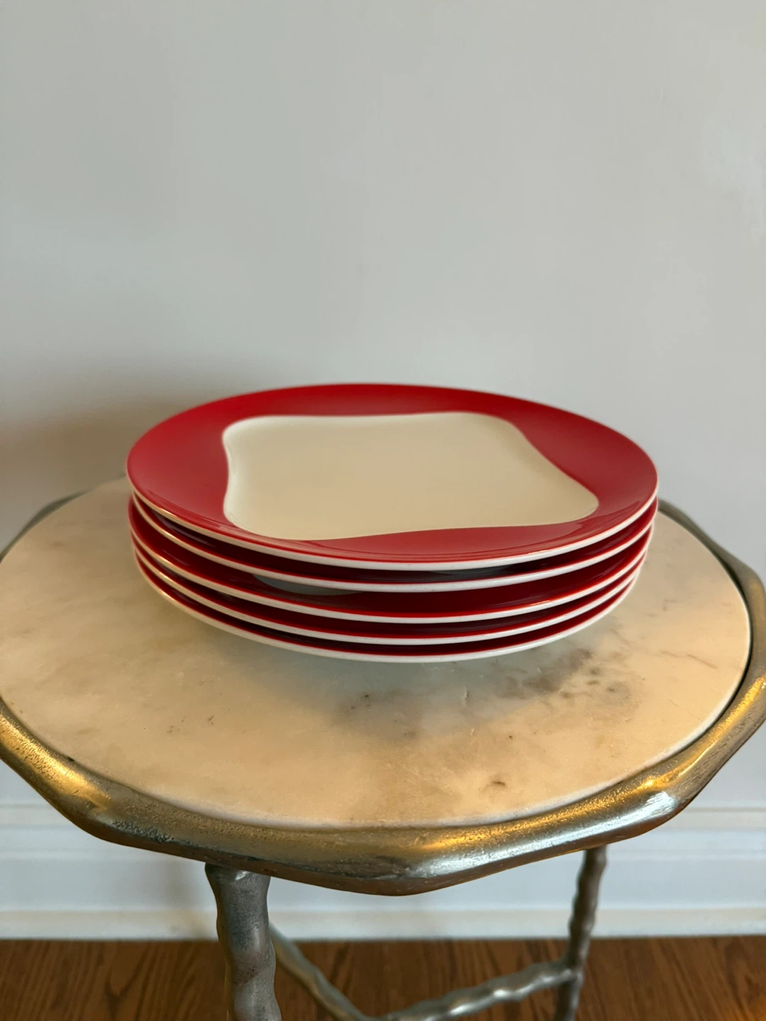 Villeroy & Boch Vivo Set of 5 Red & White Square Plates - photo 2