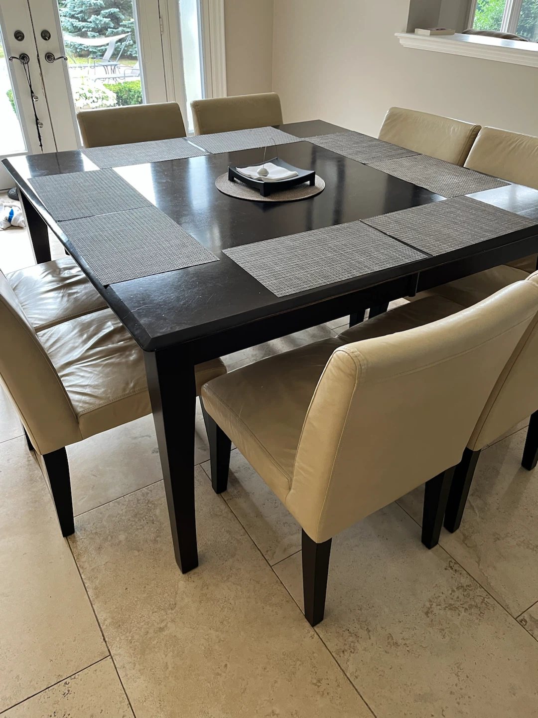 Dining Table and Leather Chairs Set - photo 2