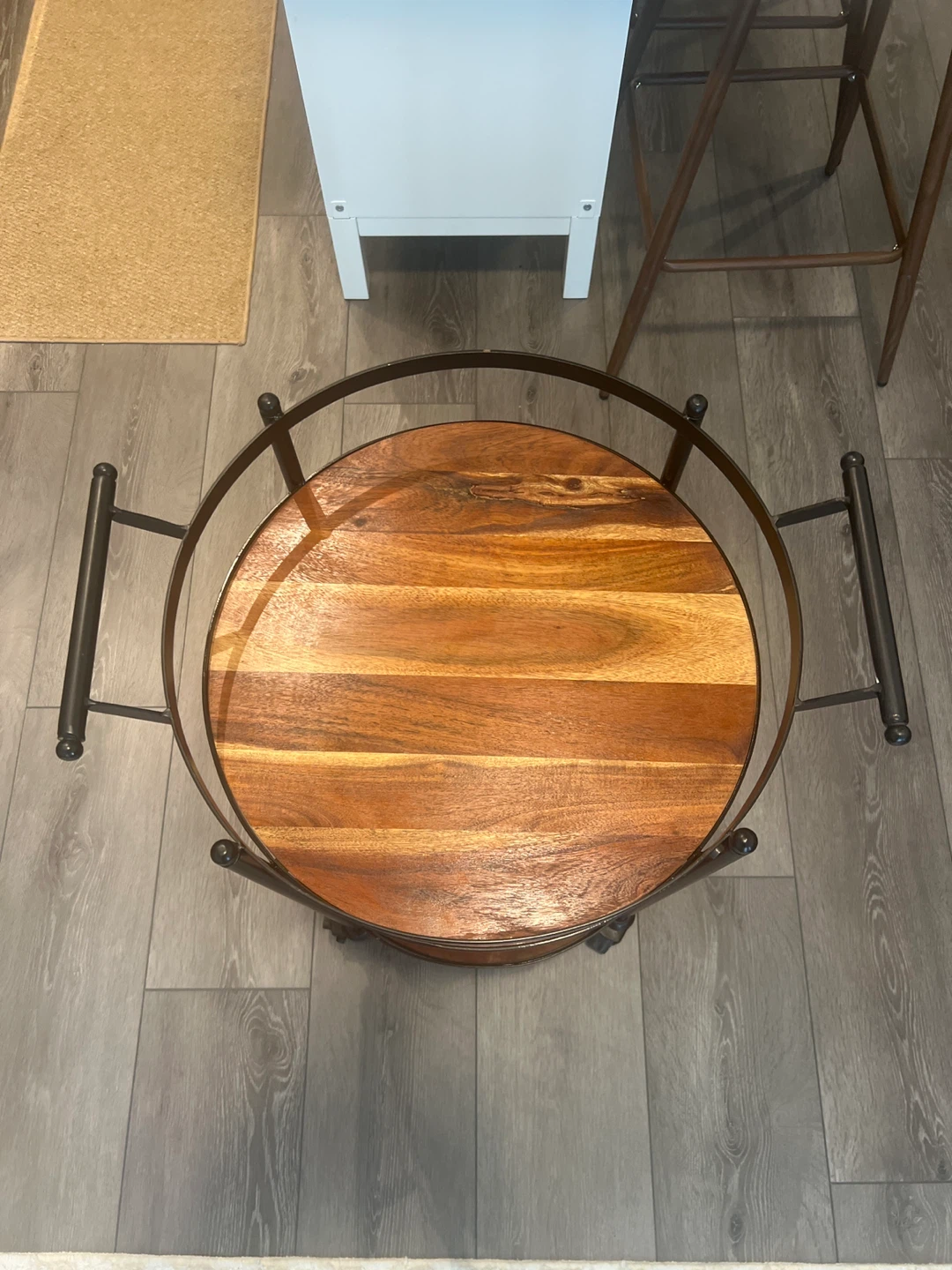 Wooden Serving Cart with Wheels - photo 2