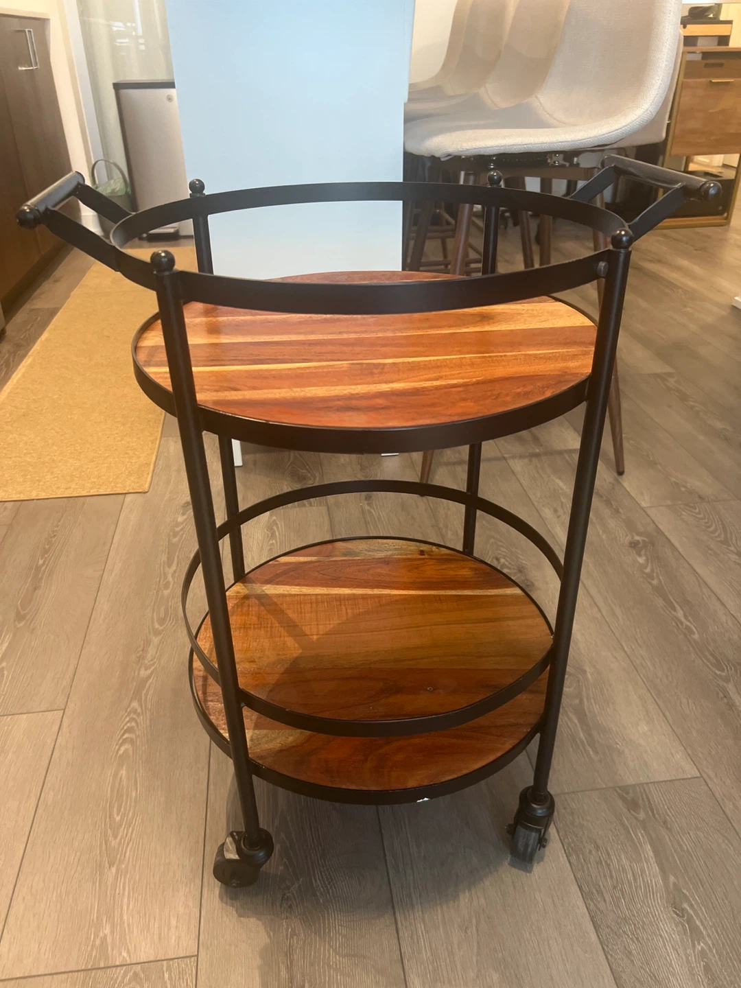Wooden Serving Cart with Wheels - photo 3