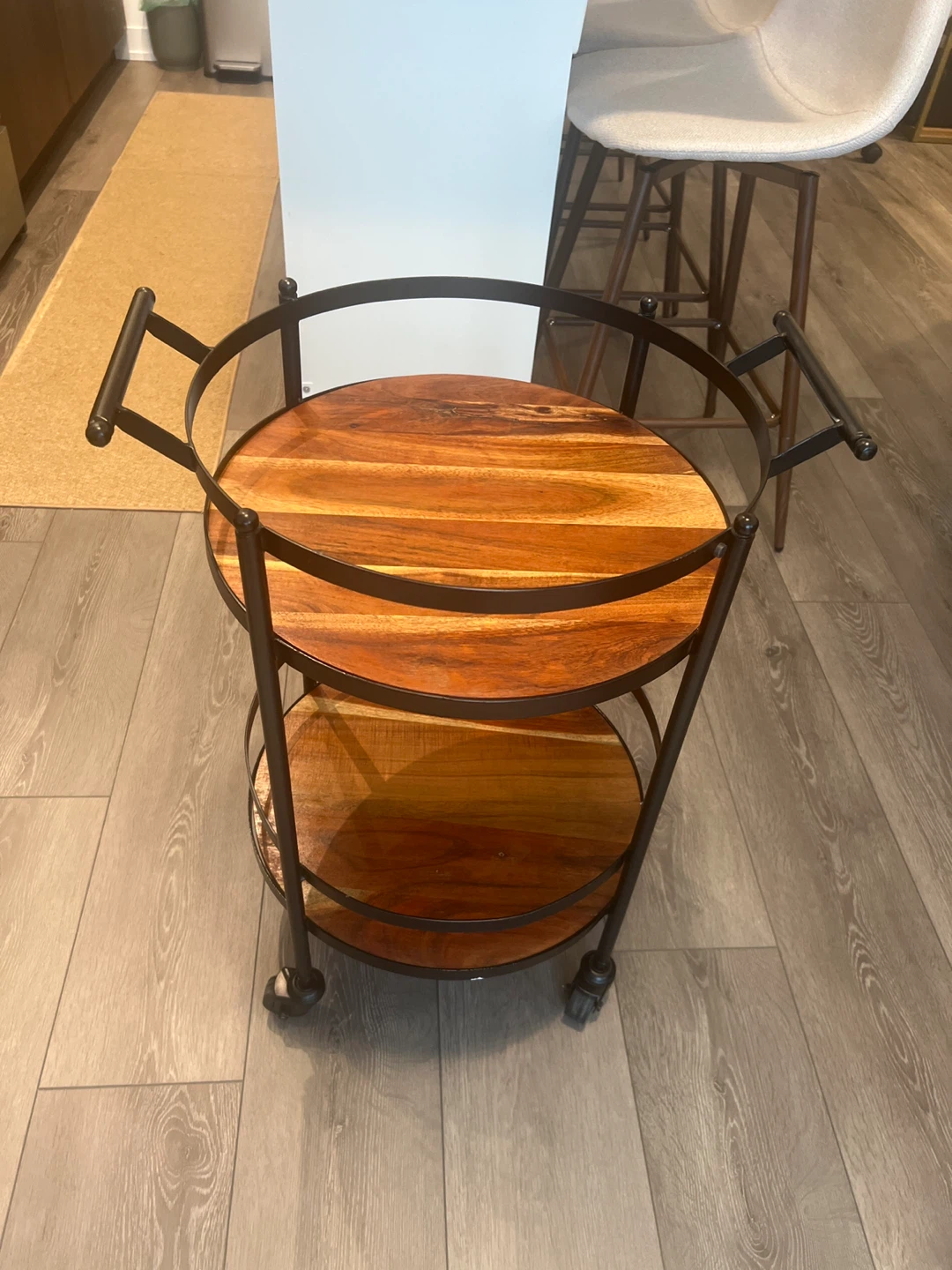 Wooden Serving Cart with Wheels - photo 4