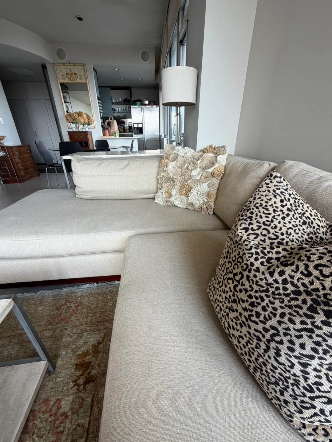 Crate & Barrel 2 piece L shaped sectional couch - photo 5