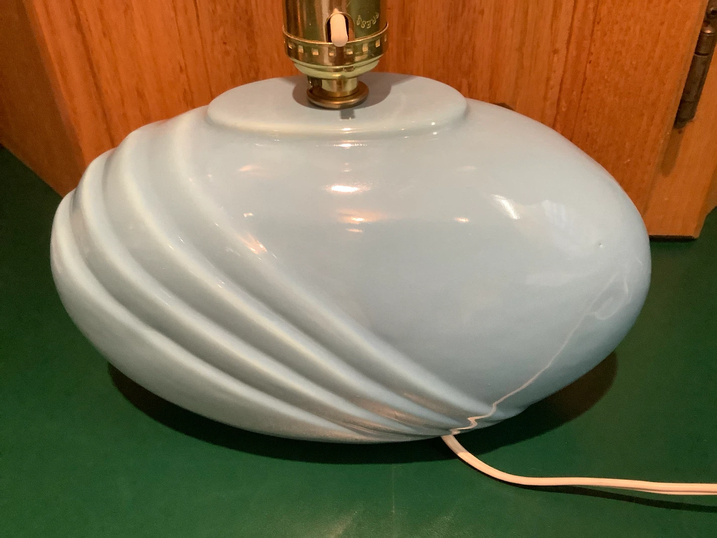 Vtg Martha Swirl Ceramic Accent Table Lamp 🐞 - photo 2
