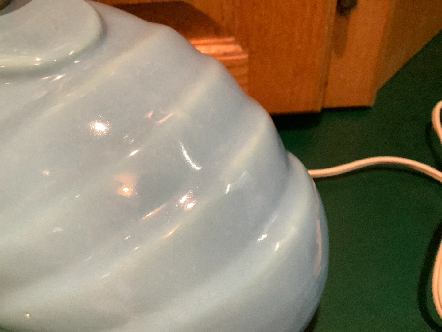 Vtg Martha Swirl Ceramic Accent Table Lamp 🐞 - photo 4
