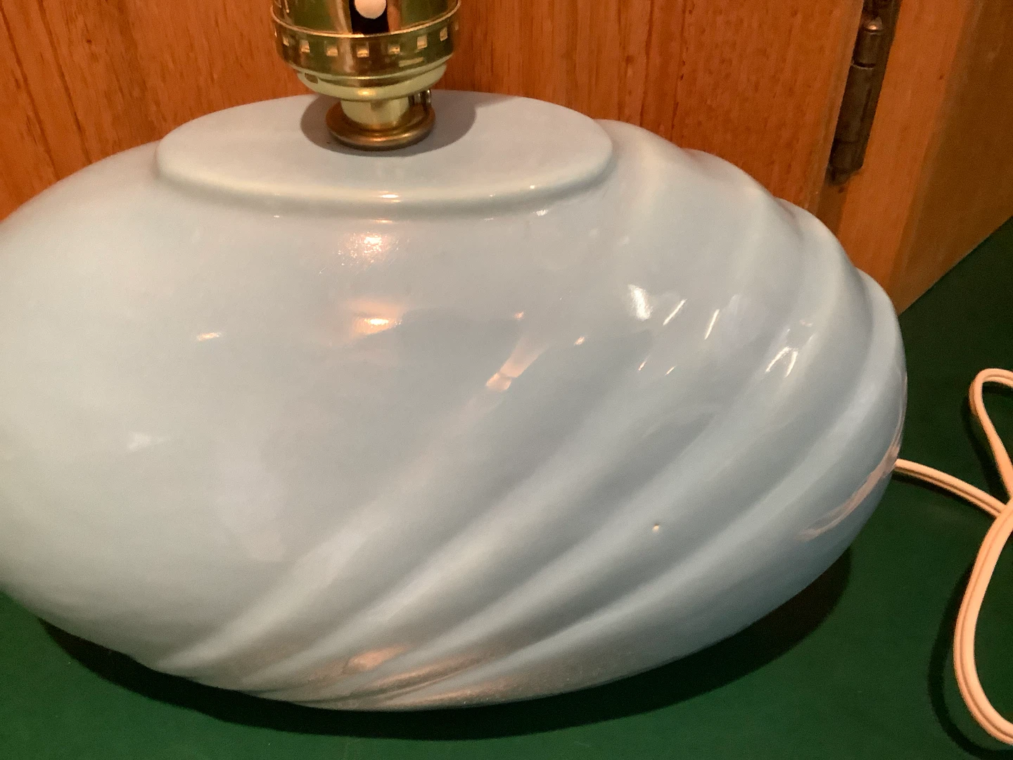 Vtg Martha Swirl Ceramic Accent Table Lamp 🐞 - photo 5