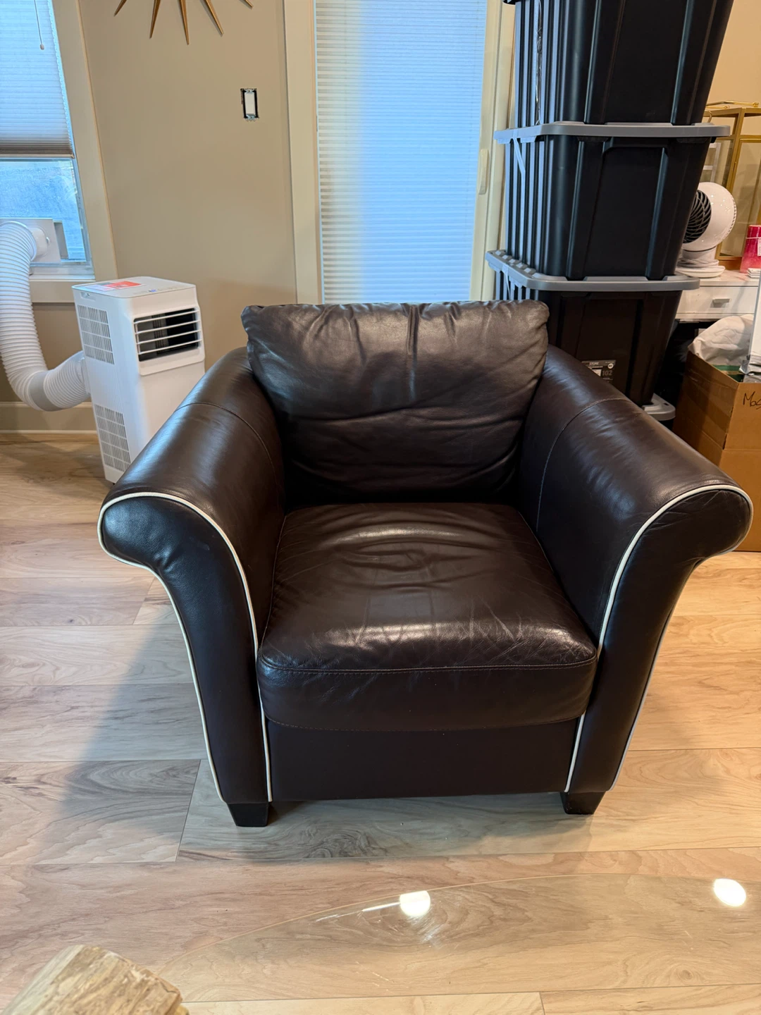 Italsofa Natuzzi Modern Brown Leather Club Chair