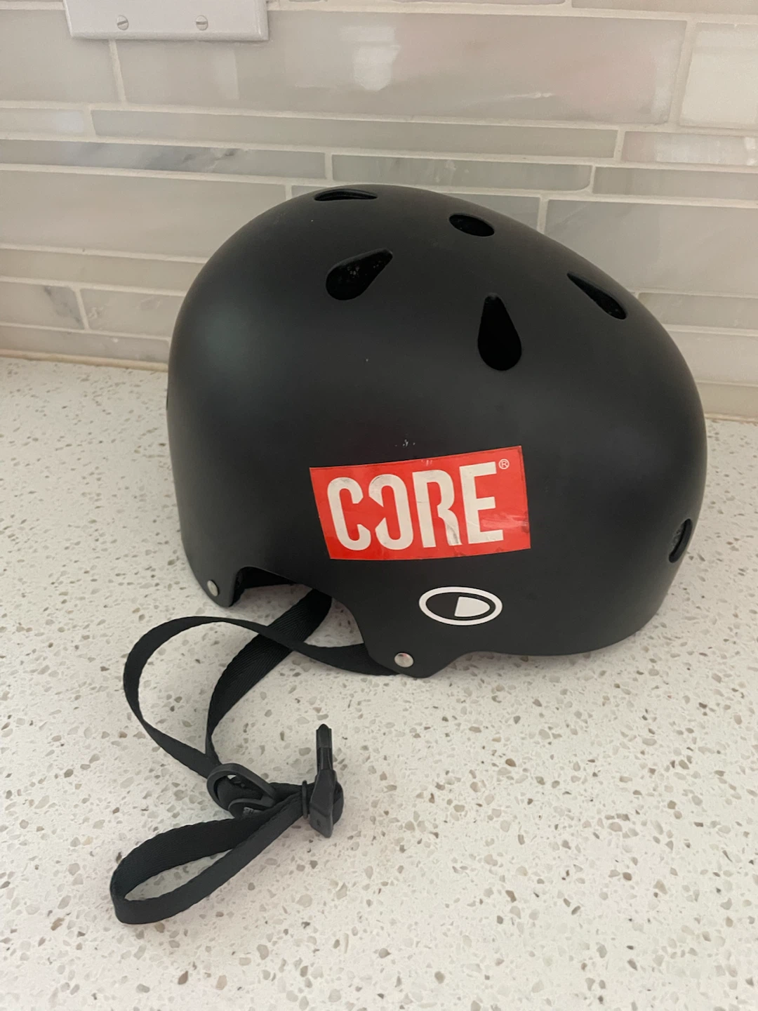 Kids Black Skateboard Helmet Size L/XL