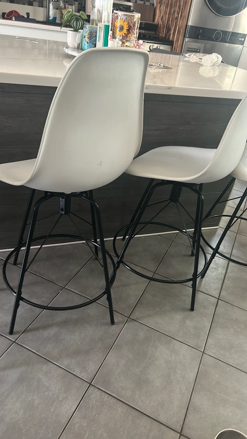 Set of 4 White Counter Stools - photo 3