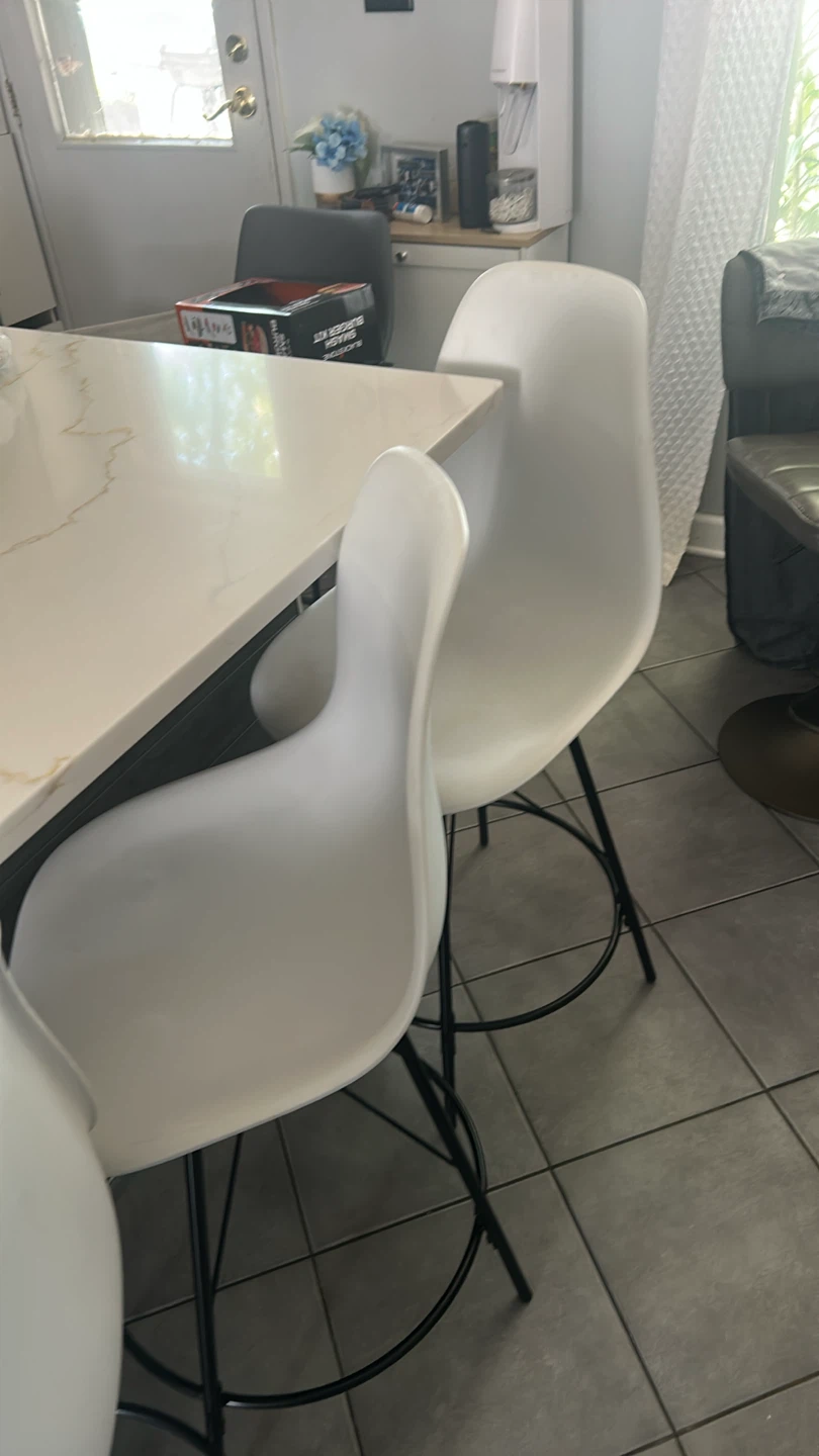 Set of 4 White Counter Stools - photo 4