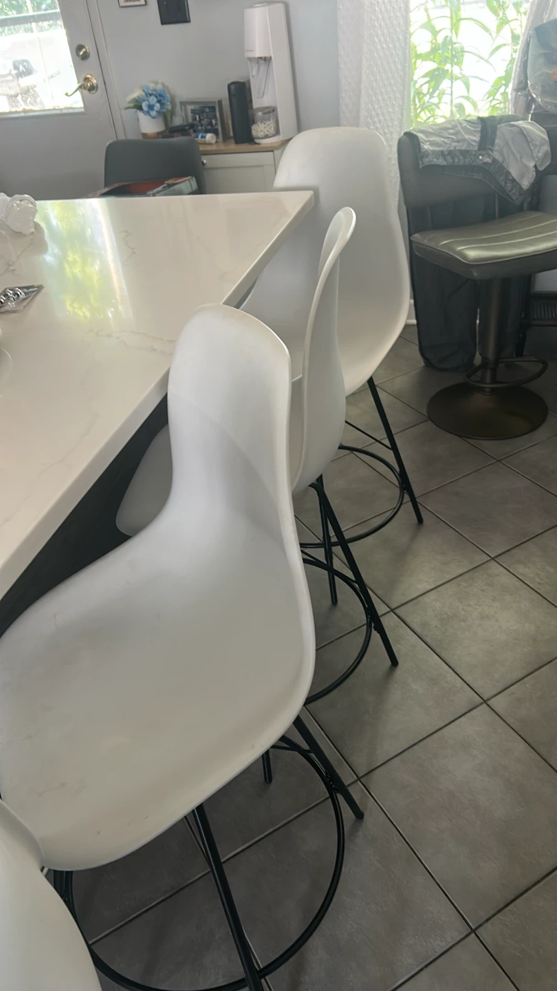 Set of 4 White Counter Stools - photo 5