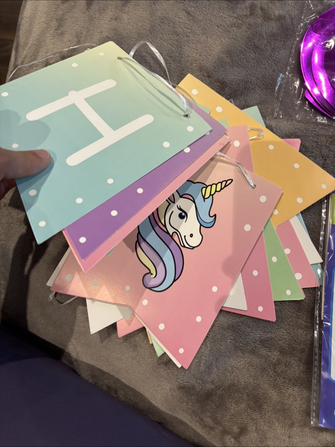 Unicorn Rainbow Birthday Banner & Balloon Kit - photo 2