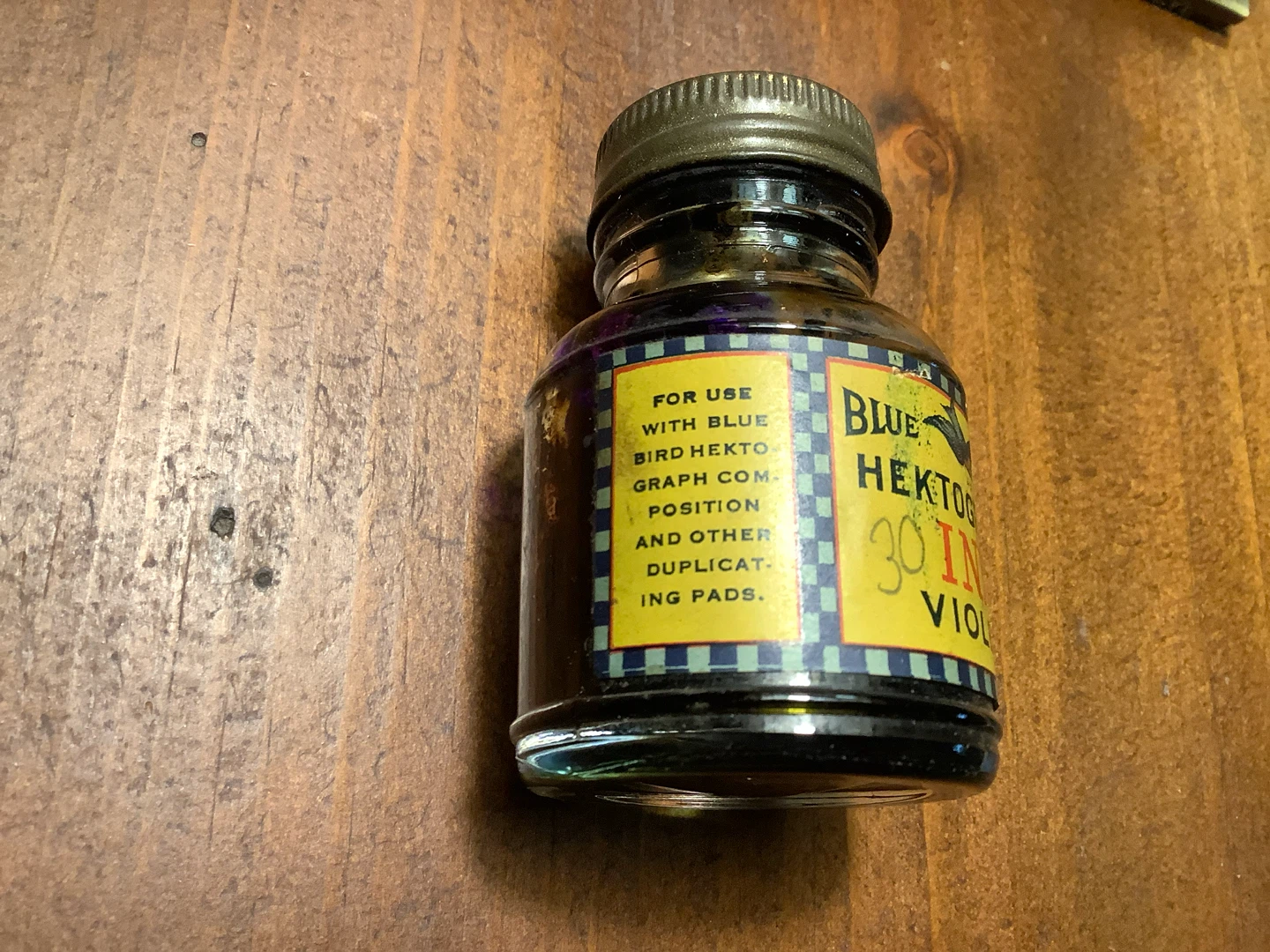 Vt Blue Bird Hektograph Violet Ink Bottle 🐞 - photo 4