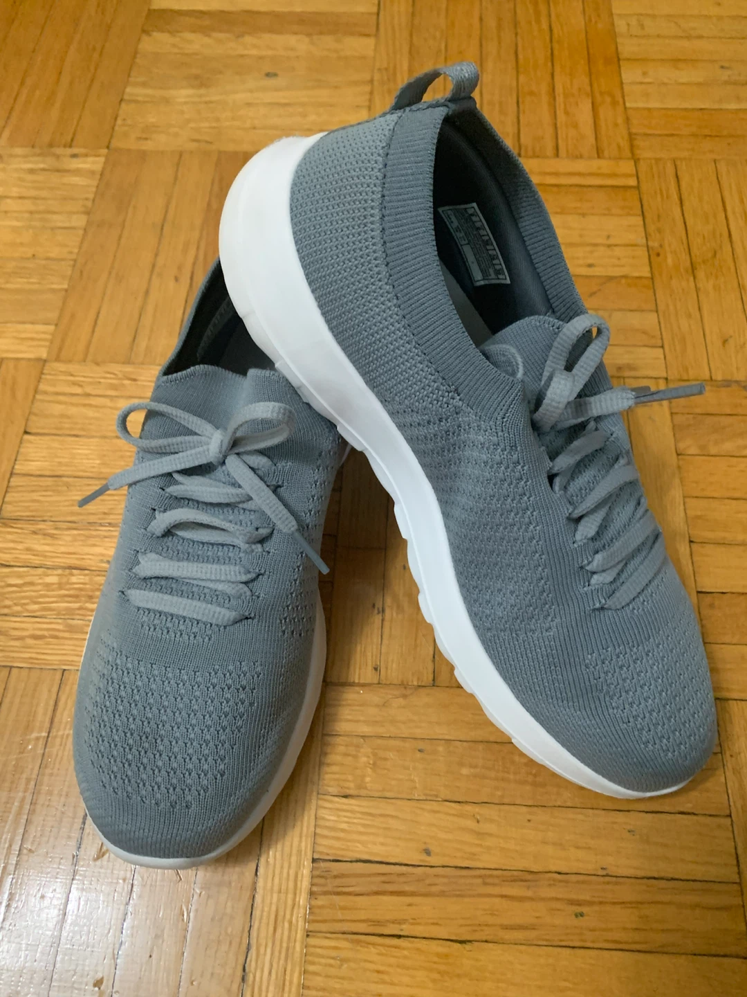Skechers Stretch Fit Grey Knit Sneakers