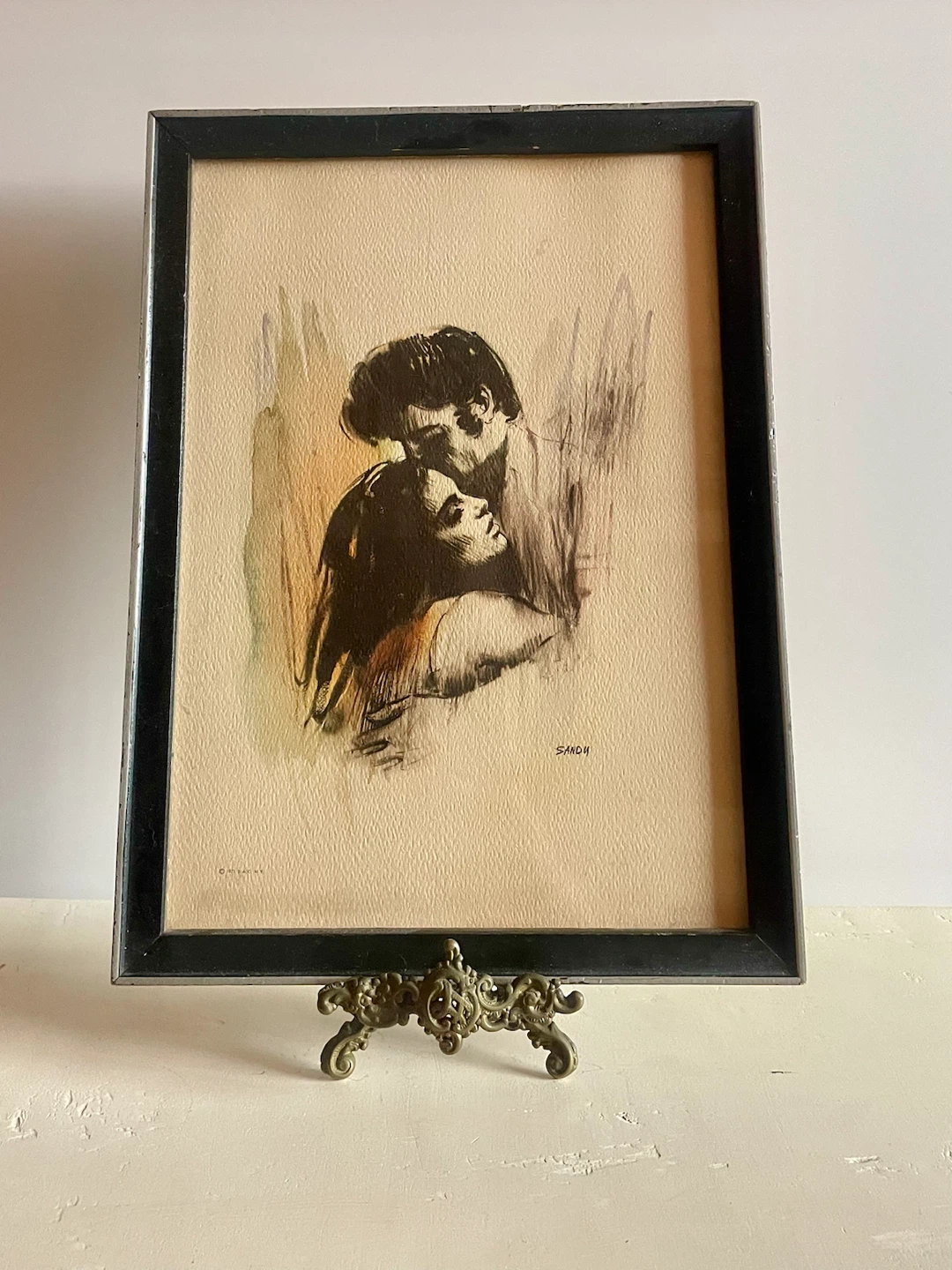 Mid Century Vintage “Lovers” Print after Sandy, c. 1971