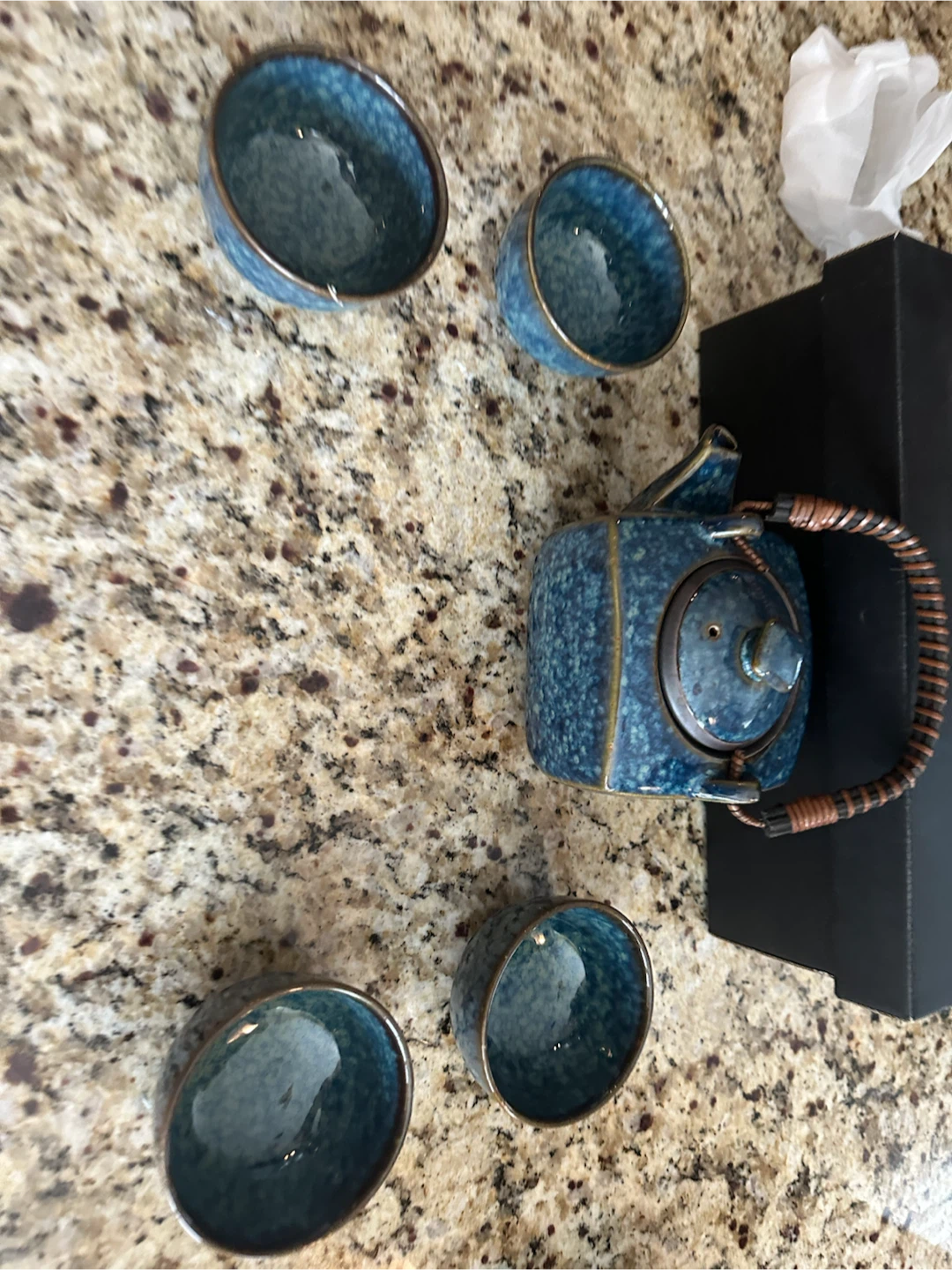 Teavana Blue Ceramic Tea Set - photo 2