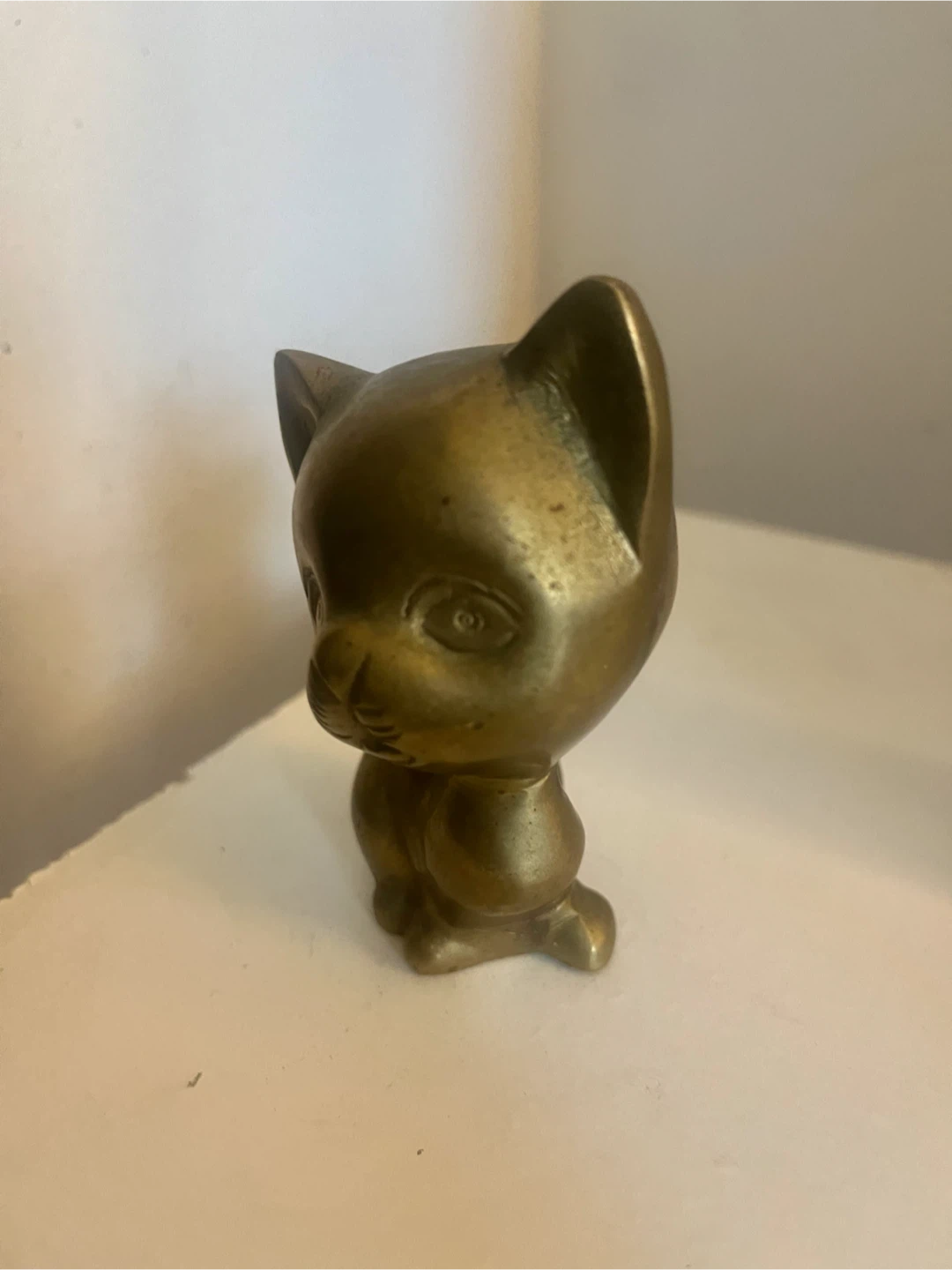 MCM Vintage Kitten Solid Brass Figurine - photo 3