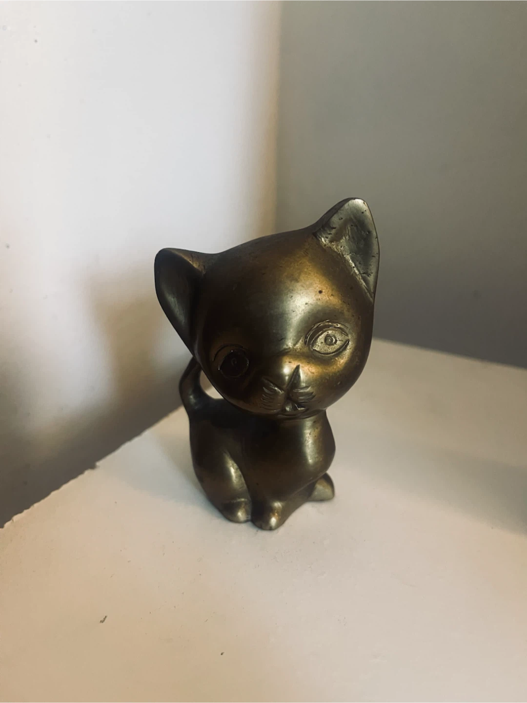 MCM Vintage Kitten Solid Brass Figurine - photo 5