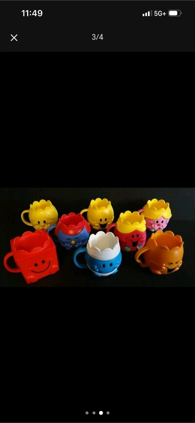 😁 Full Set of Mr. Men and Little Miss Happy Meal Cups - photo 2