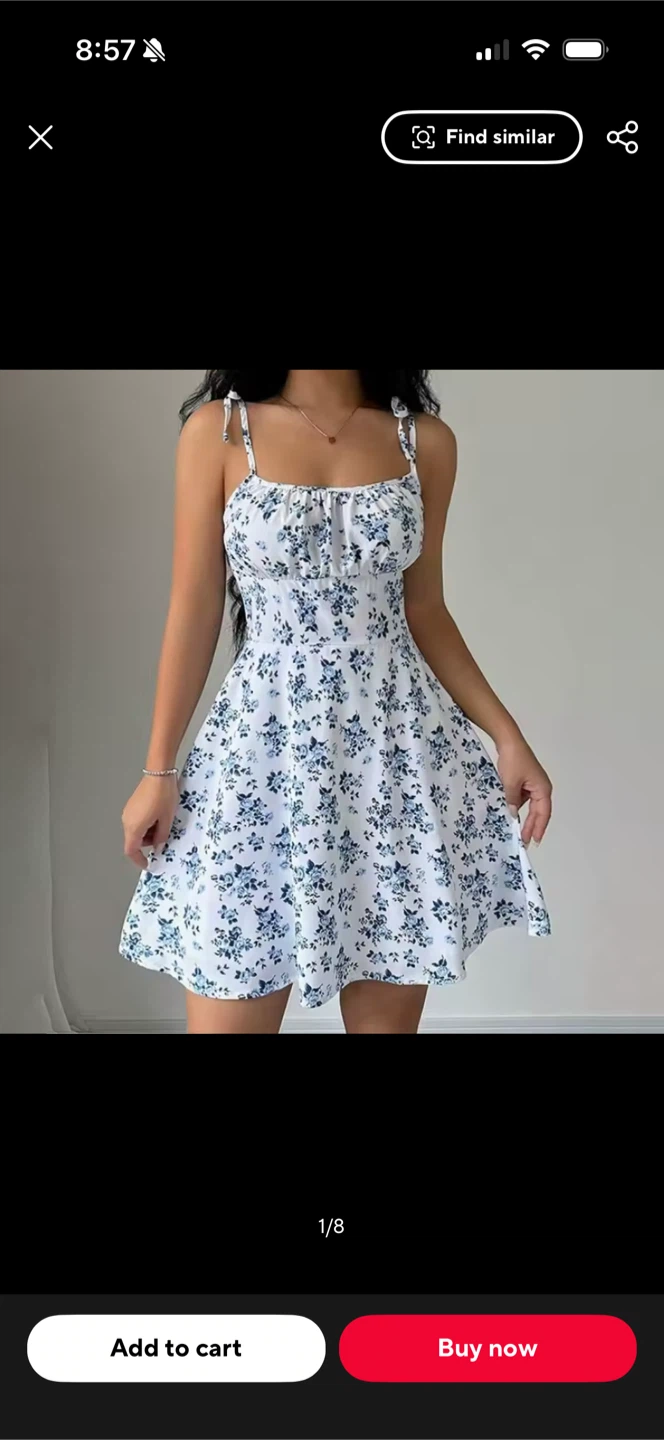 White floral print sundress