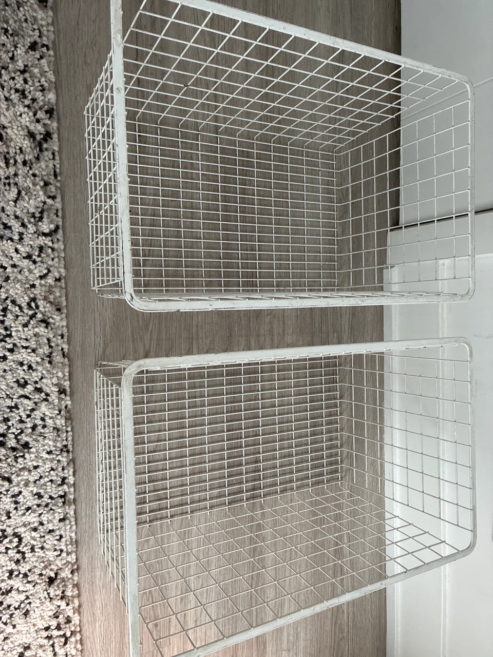 2 wire storage baskets