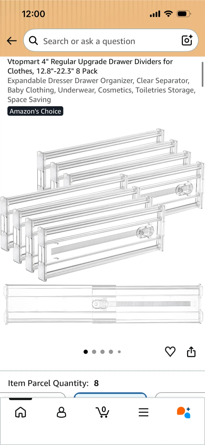 Vtopmart Drawer Dividers - 7 Pack