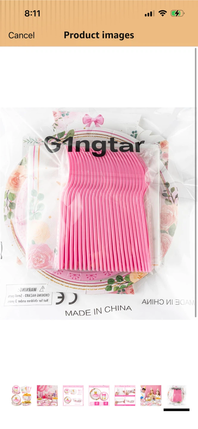 Ingtar Ballet Theme Disposable Party Plates & Cutlery Set - photo 2