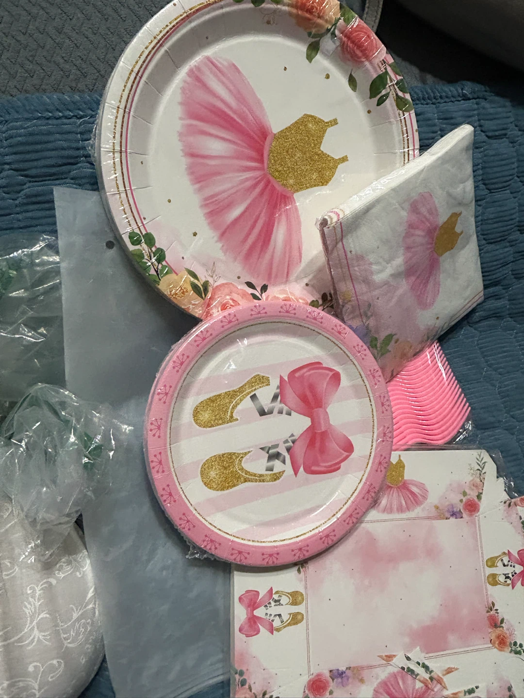 Ingtar Ballet Theme Disposable Party Plates & Cutlery Set - photo 5
