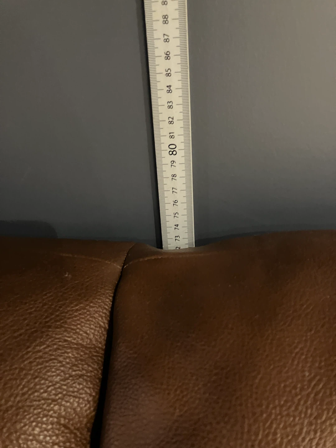 Brown Leather Sofa Couch - photo 4