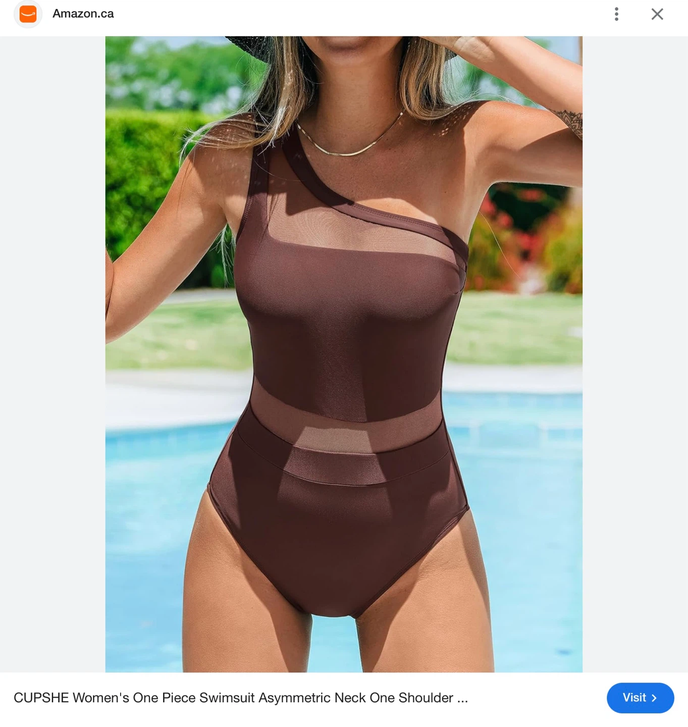 CUPSHE Women's One-Piece Swimsuit - Medium