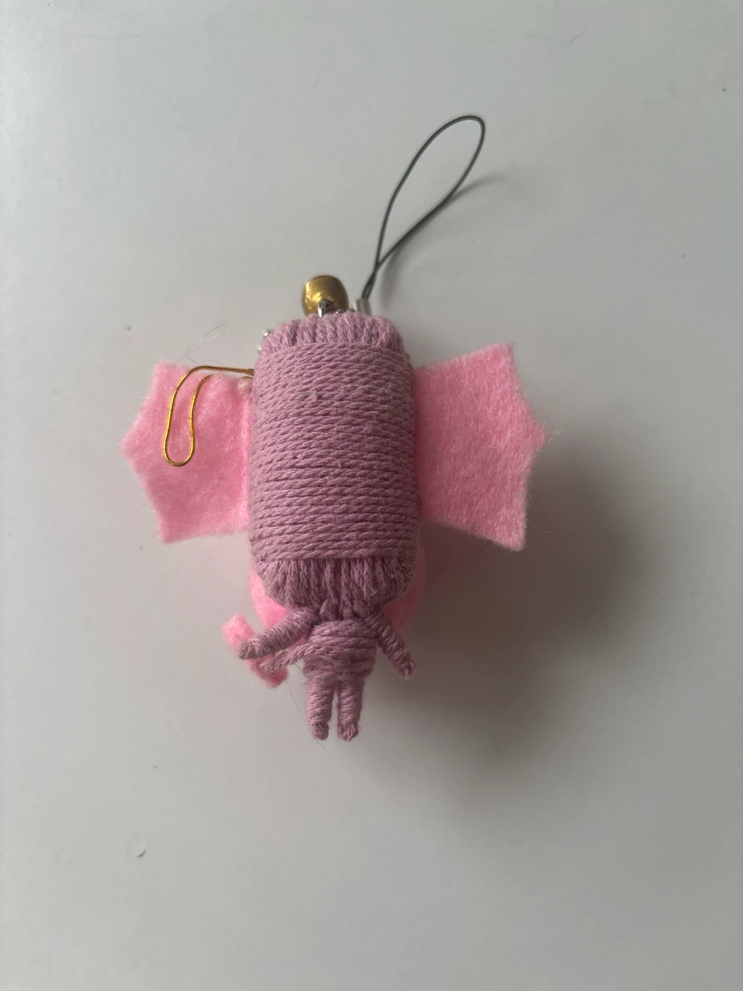 Handmade Pink Felt Creature Charm - photo 2