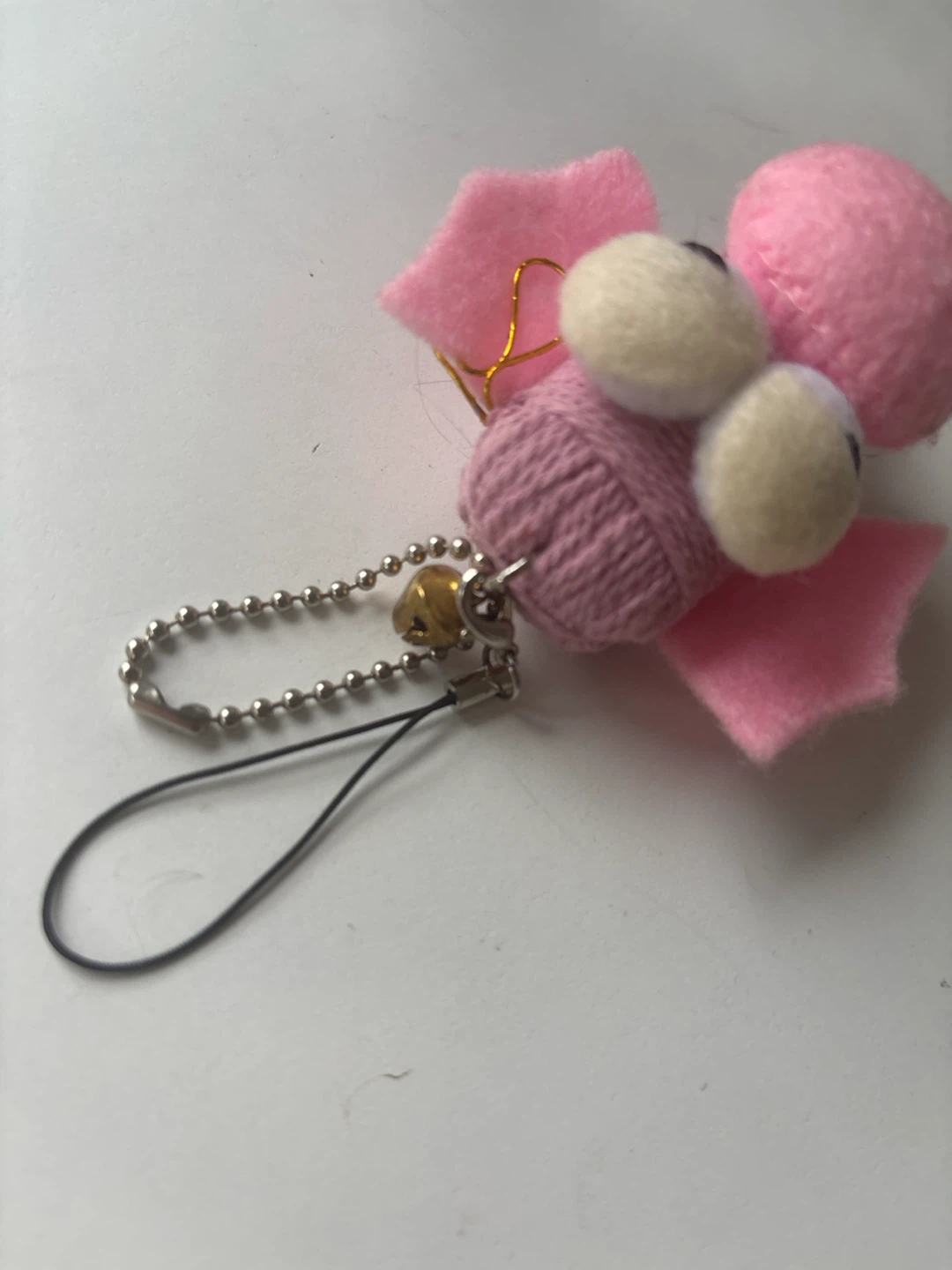 Handmade Pink Felt Creature Charm - photo 3