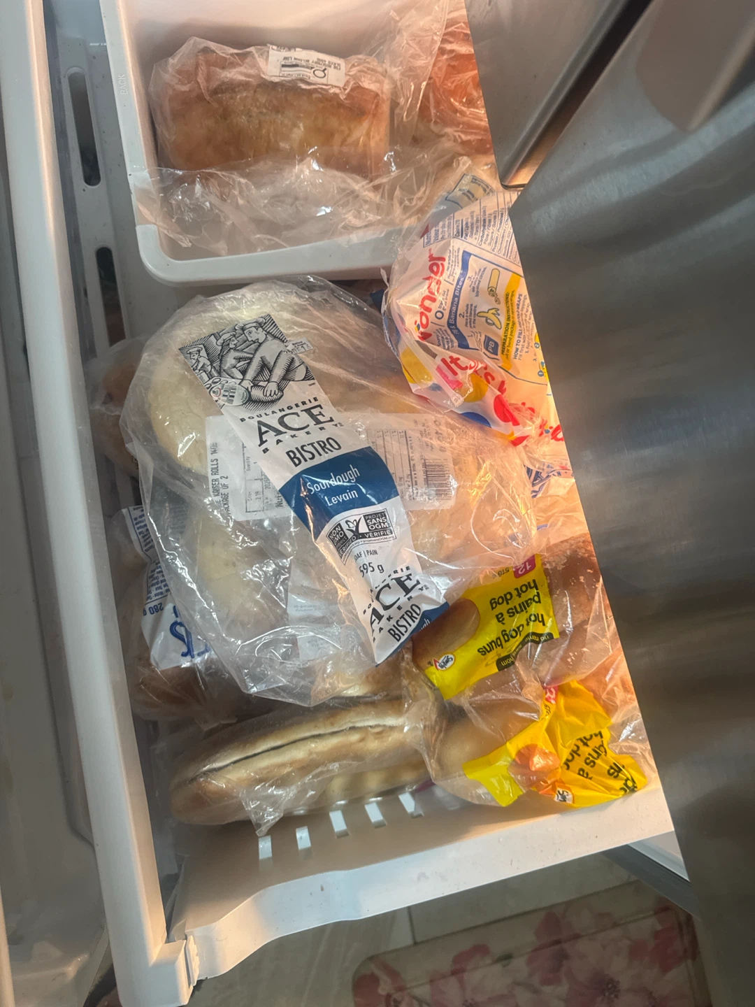 Ace Bakery Sourdough Levain Loaf and Hot Dog Buns