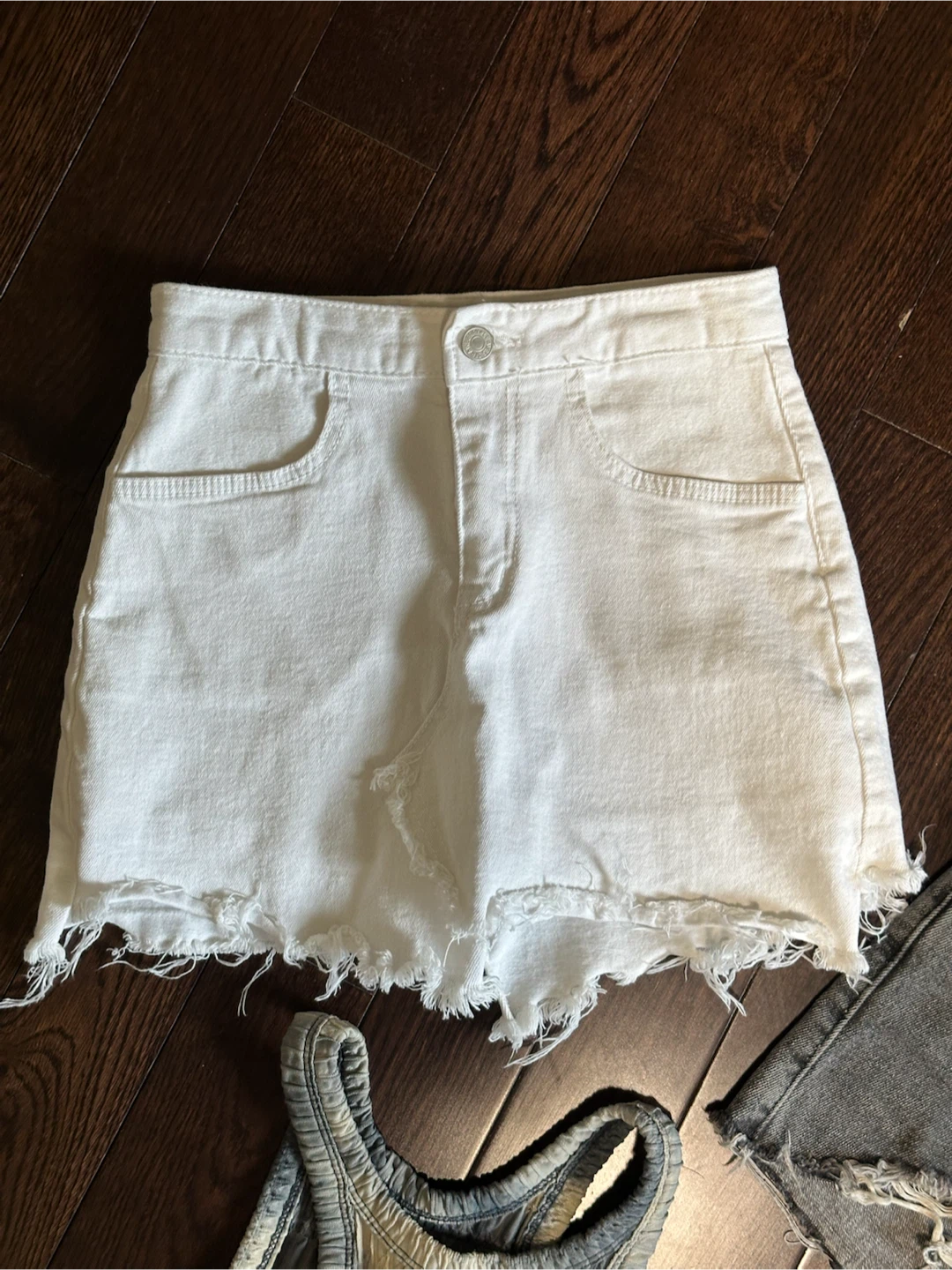 White Denim Skort from Korea