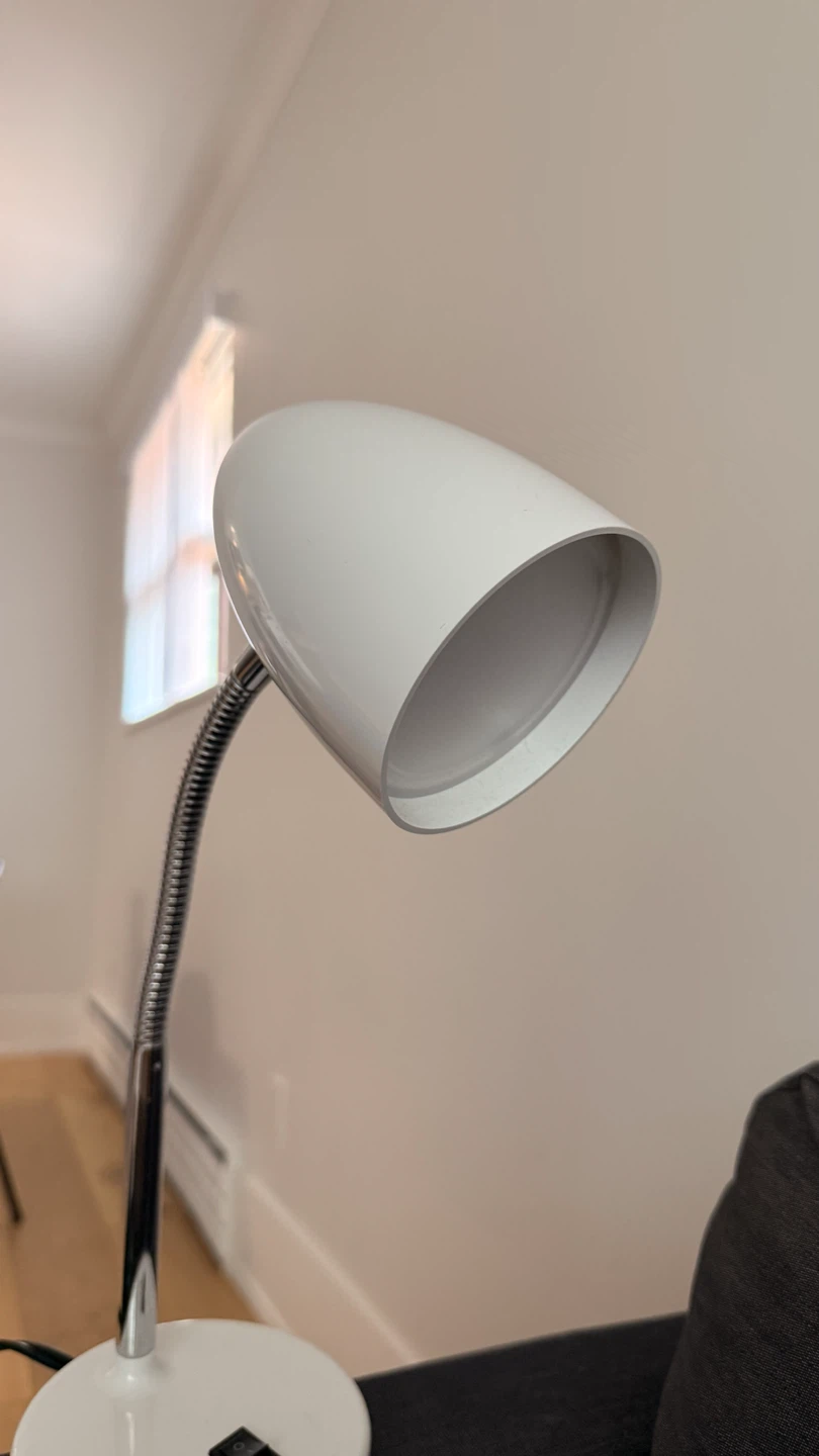 White Gooseneck Desk Lamp - photo 2