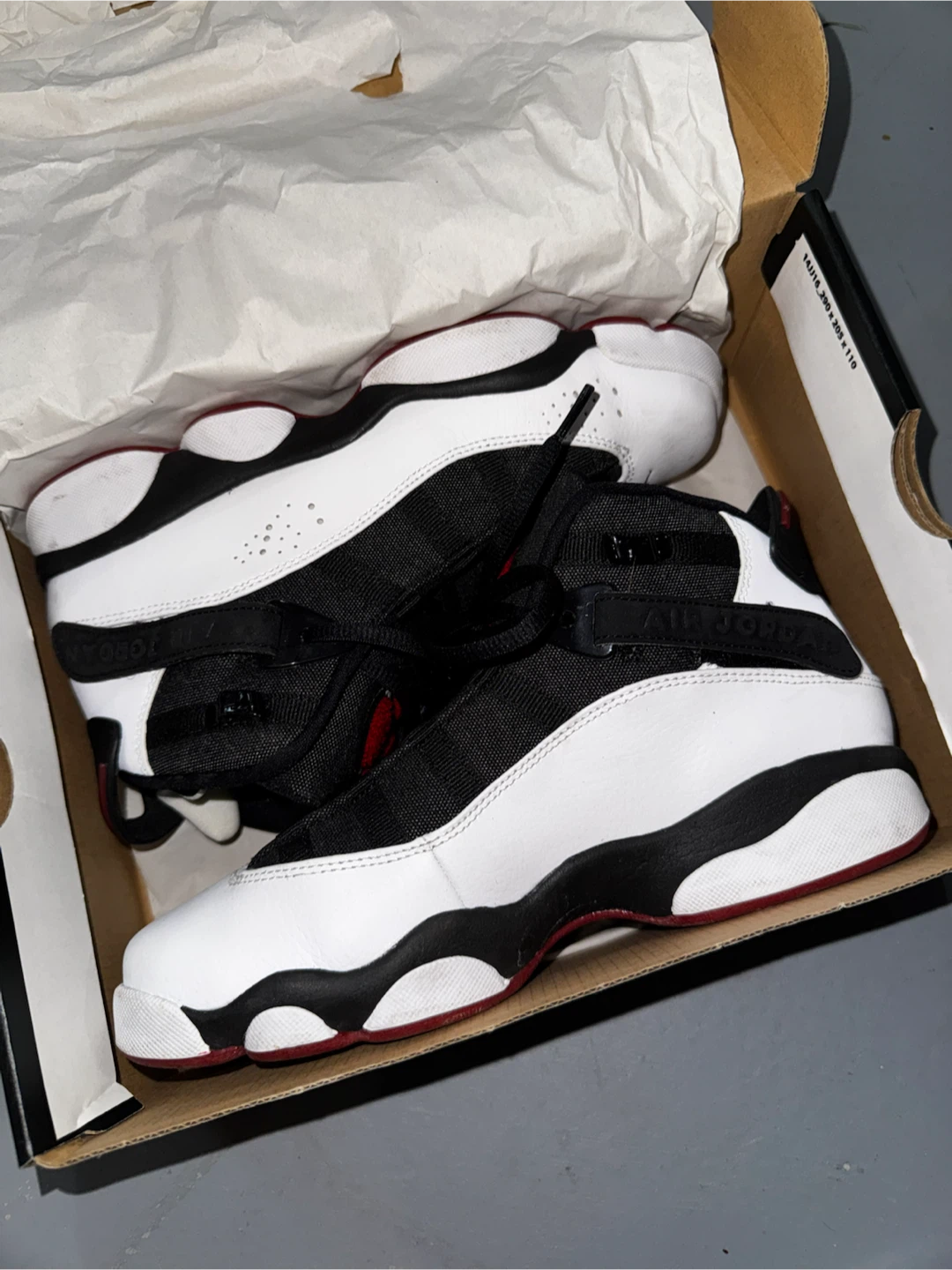 Jordan 6 Rings (GS) Black/White/Red Youth Sneakers