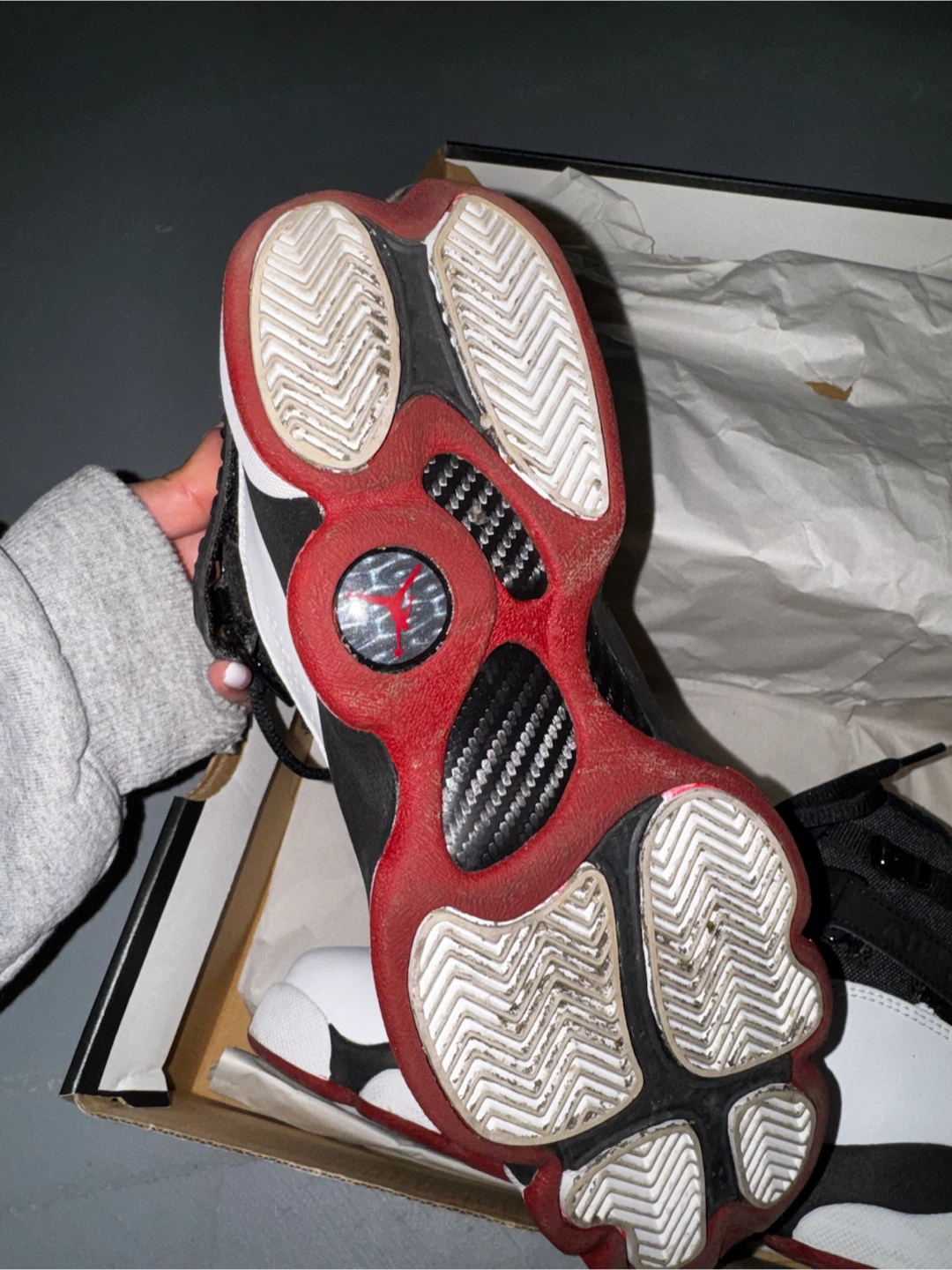 Jordan 6 Rings (GS) Black/White/Red Youth Sneakers - photo 2