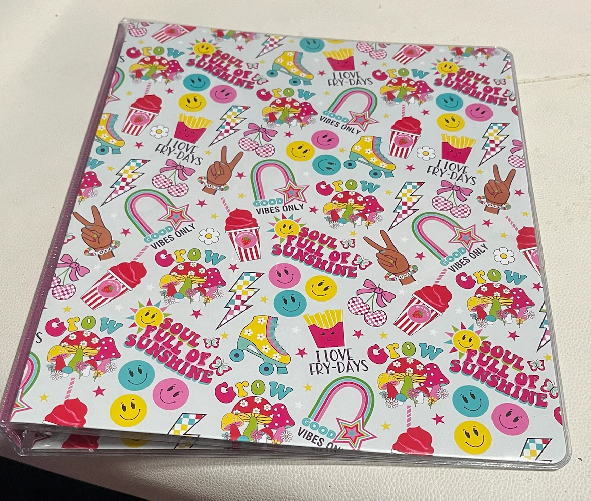Binder with fun retro doodles - photo 3