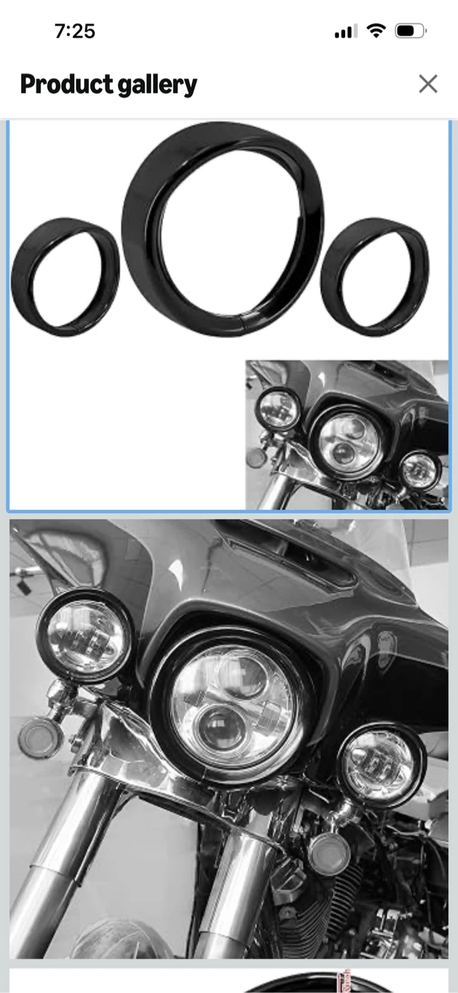 New-7 Inch Headlight Trim Ring Decorate Visor