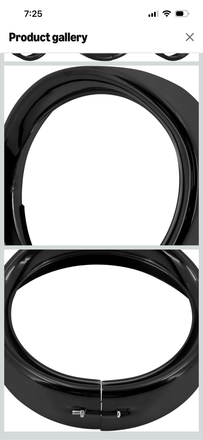 New-7 Inch Headlight Trim Ring Decorate Visor - photo 3